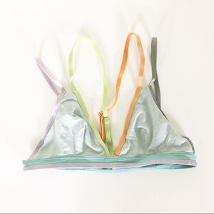 Intimately Free People Light Blue Triangle Bra